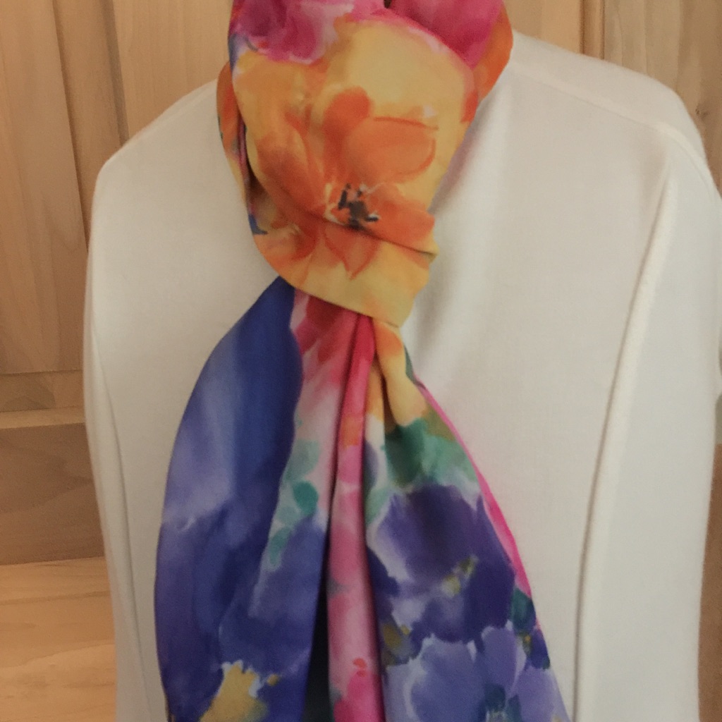 Burst Of Color Flower Scarf